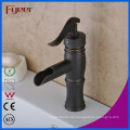 Fyeer Solid Brass Badezimmer Black Waterfall Basin Tap